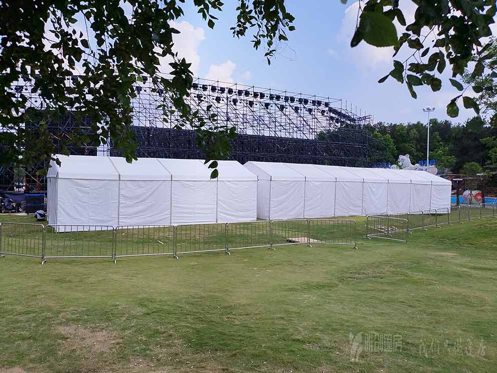 鄭州篷房出租廠家搭建木蘭不不夜城臨時休息篷